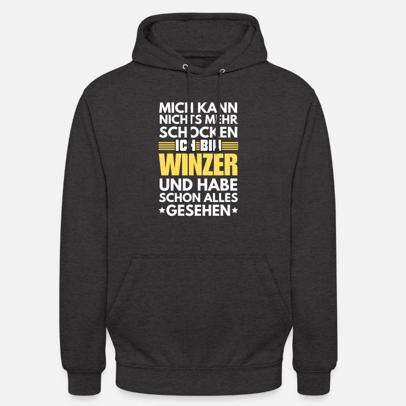 Vigneron non choquable - Sweat-shirt à capuche unisexe - charbon