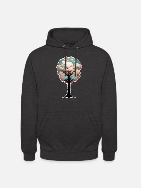 Baum Aquarell - Unisex Hoodie - Anthrazit