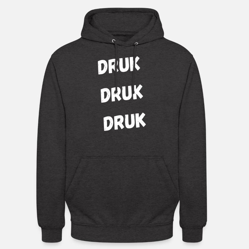 Impression pression, T-shirts en dialecte - Sweat-shirt à capuche unisexe - charbon