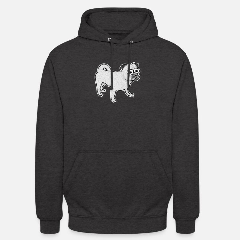 Retro Mops - Unisex Hoodie - Anthrazit