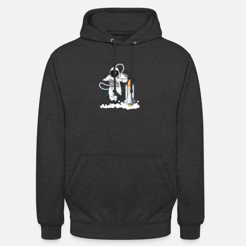 Astronaute dans l'espace - Sweat-shirt à capuche unisexe - charbon