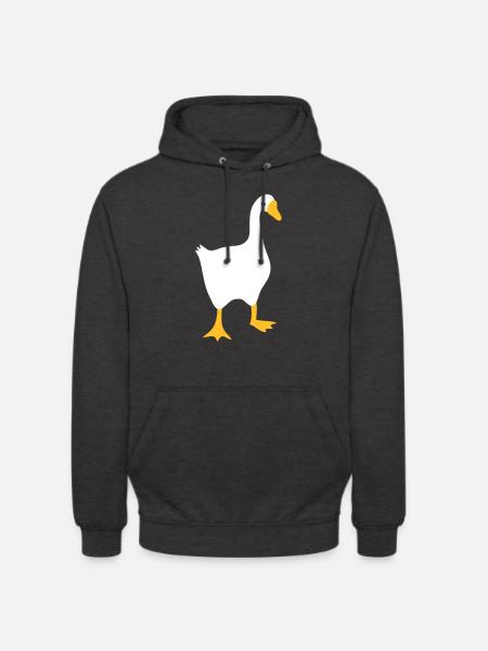 MEGET vred hvid gås - Hættetrøje unisex - charcoal
