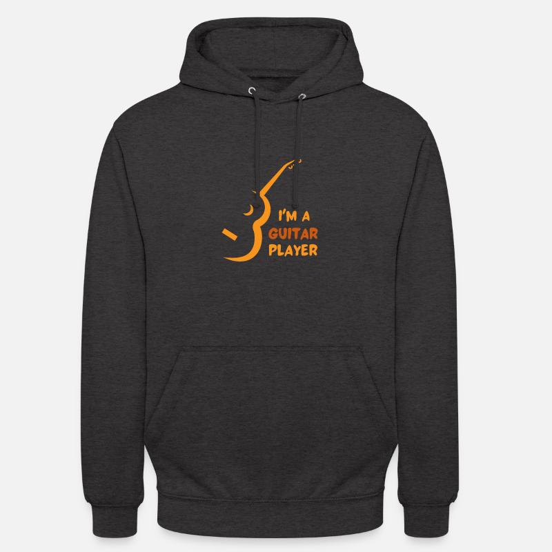 I'm a guitar player - Unisex Hoodie - charcoal grey