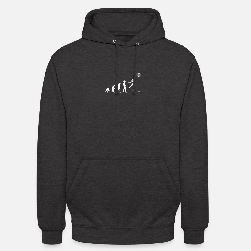 Évolution du netball - Sweat-shirt à capuche unisexe - charbon