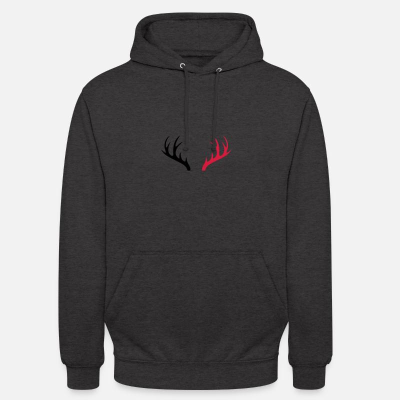 geweih 2 - Unisex Hoodie - Anthrazit