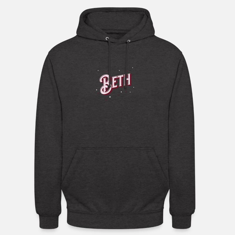 Personalized Beth name - Unisex Hoodie - charcoal grey