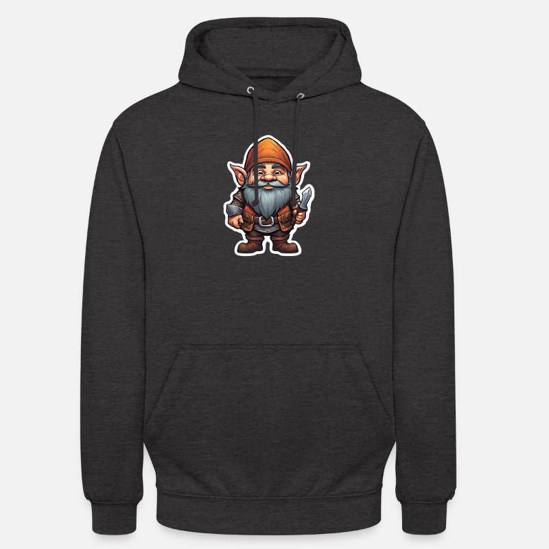 Mischievous Dwarven Warrior - Unisex Hoodie - charcoal grey