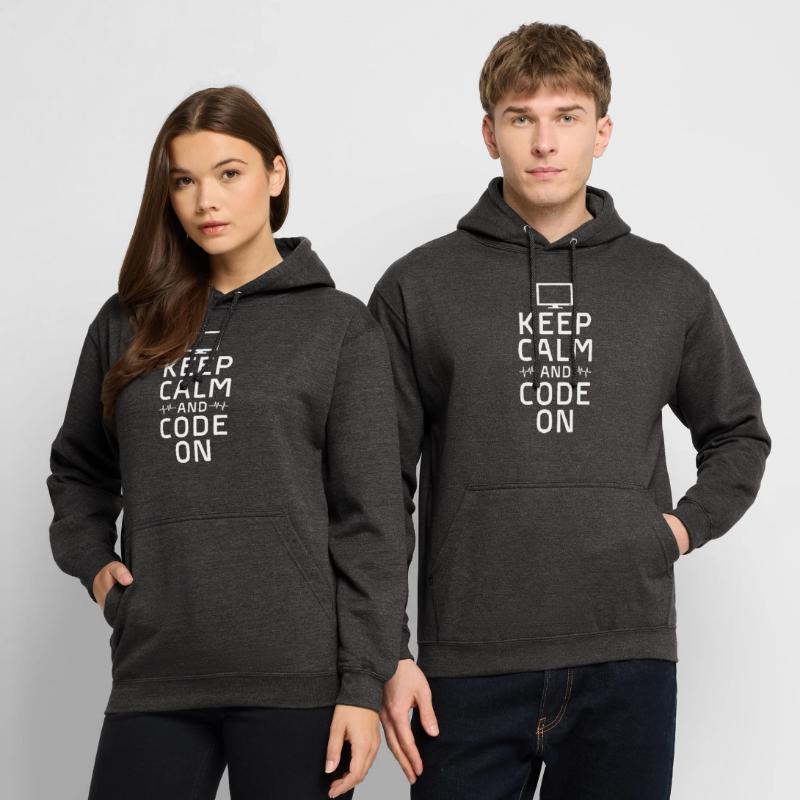keep calm and code on Design for a coding Unisex Hoodie