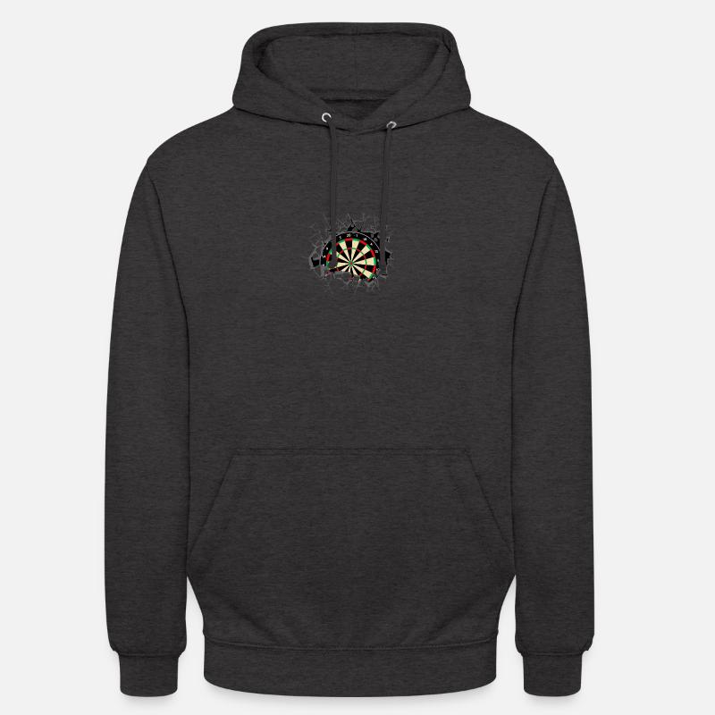 Joueurs de fléchettes Fléchettes Fléchettes - Sweat-shirt à capuche unisexe - charbon