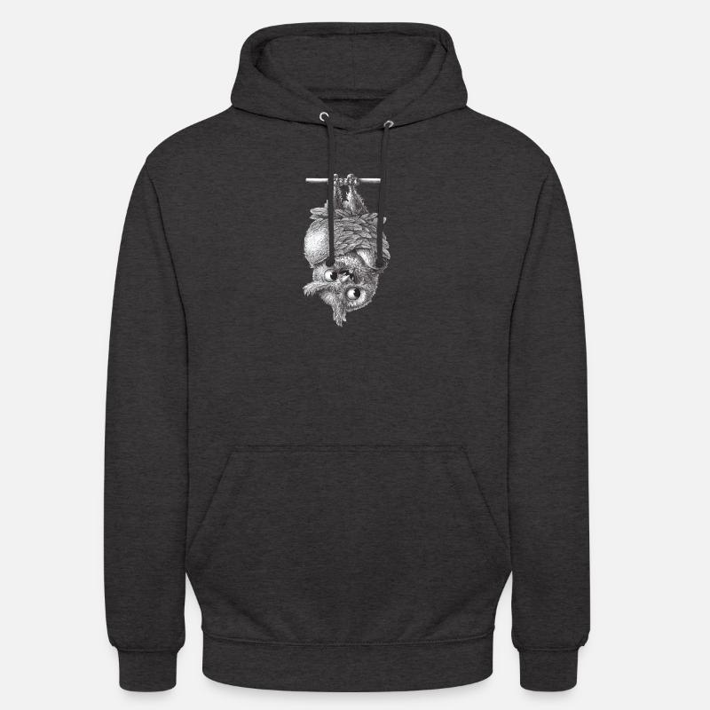 Vampire Owl - Dracula Owl - Sweat-shirt à capuche unisexe - charbon