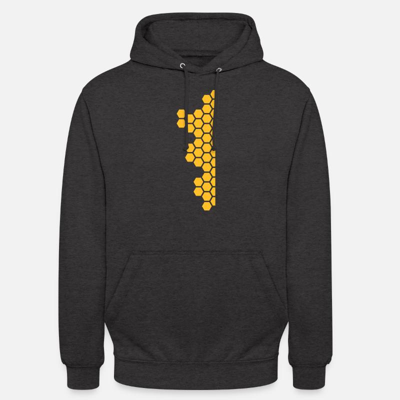 Honeycombs Pattern - Sweat-shirt à capuche unisexe - charbon