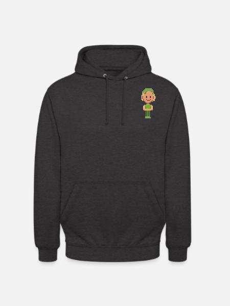PIXELFIGUR GRÜN - Unisex Hoodie - Anthrazit