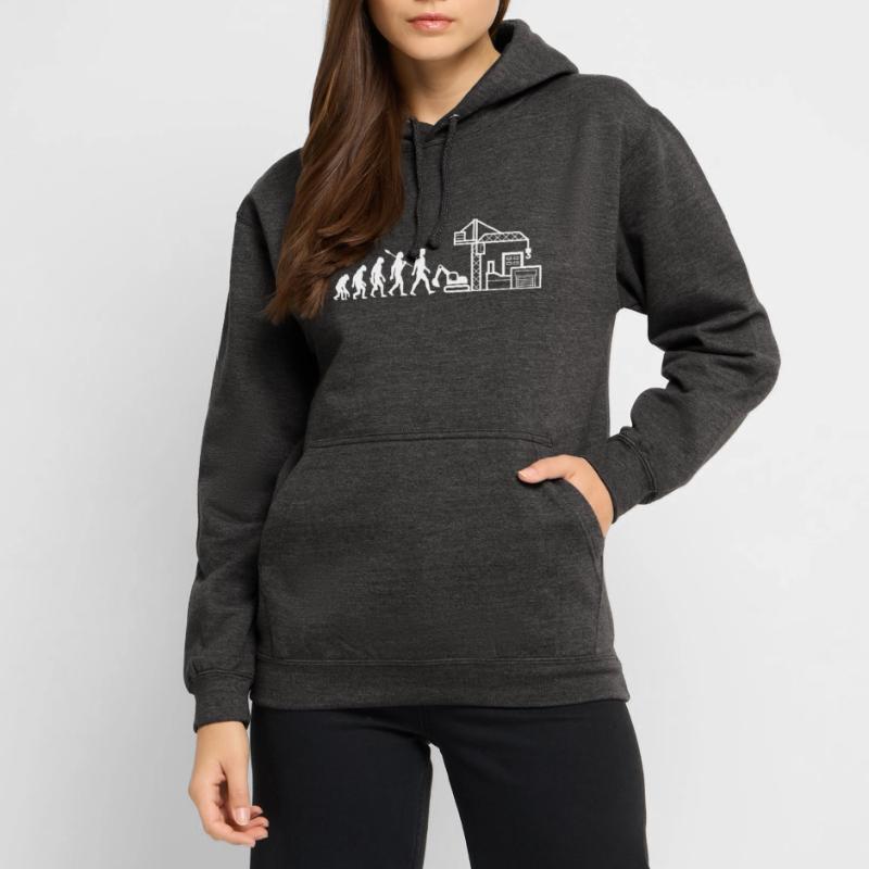 Evolution - Construction Site - Construction Worker Unisex Hoodie