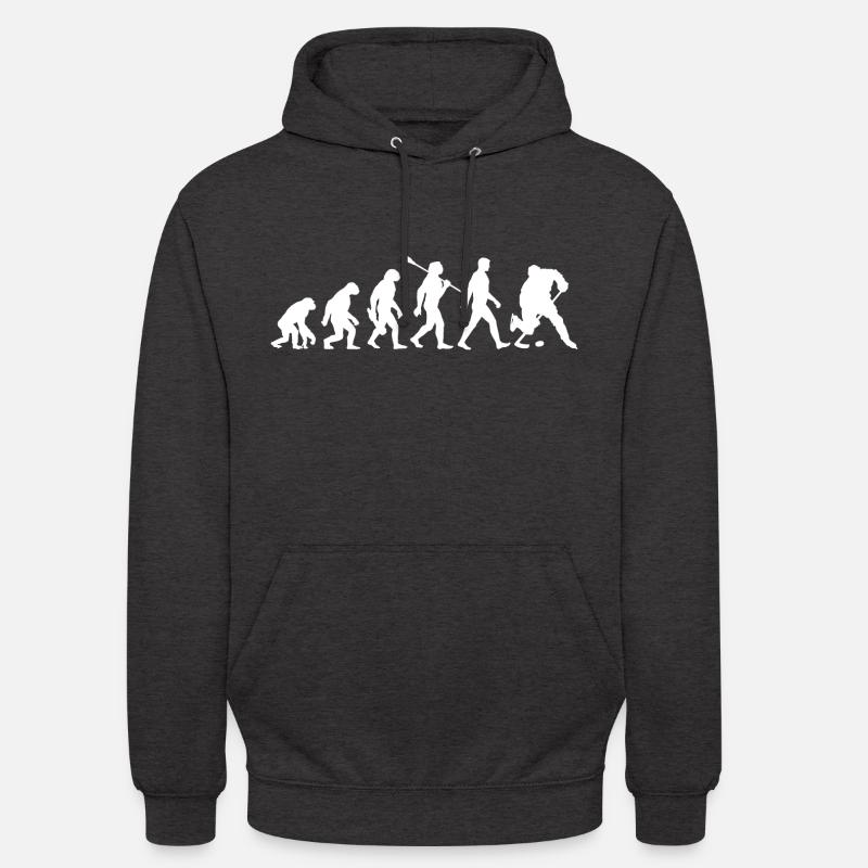 Evolution - Eishockey - Puck - Wintersport - Unisex Hoodie - Anthrazit