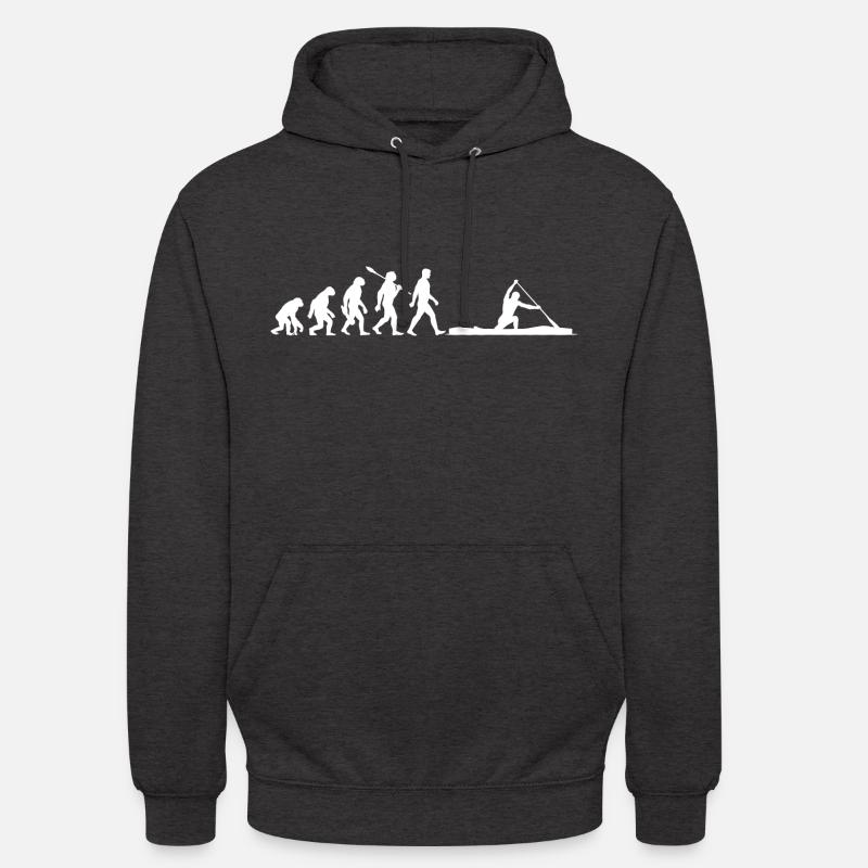Évolution - Canadiens - Canoë - Compétition - Sweat-shirt à capuche unisexe - charbon