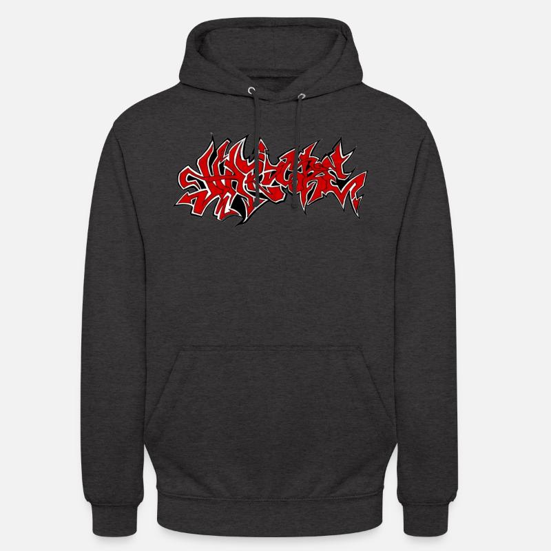 HardCore Design Red - Sweat-shirt à capuche unisexe - charbon