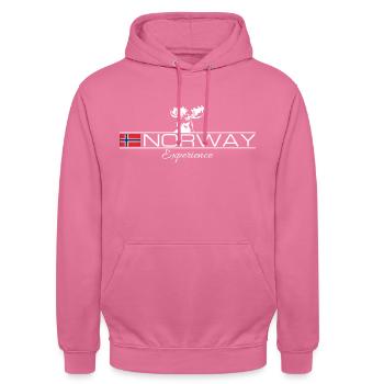 Norway Experience - Moose - Unisex Hoodie - Pink - Vorne - Alina (178cm) & Michal (187cm)