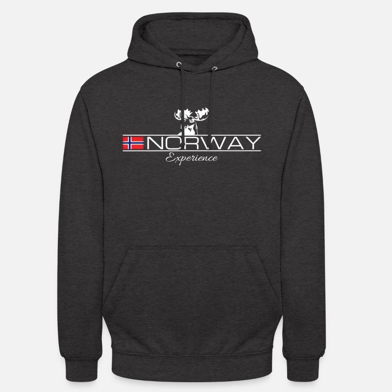 Norway Experience - Moose - Sweat-shirt à capuche unisexe - charbon