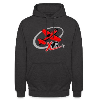 XtremeAir Aerobatic Flight - Unisex Hoodie - charcoal grey - Front - Alina (178cm) & Michal (187cm)