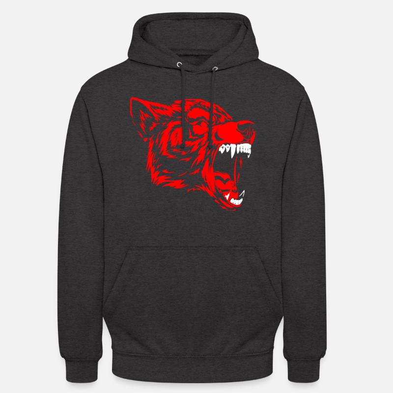Werwolf Monster Design - Unisex Hoodie - Anthrazit