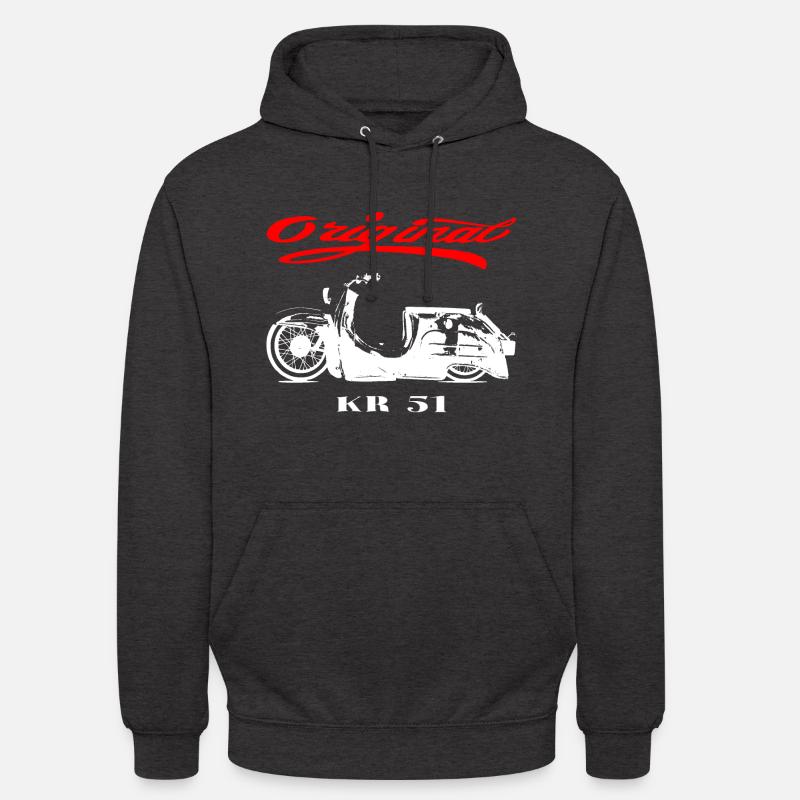 Simson Schwalbe GDR Moped - Unisex Hoodie - charcoal grey