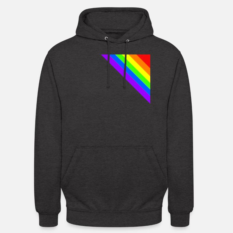 Regenbogen Geschenkidee Ecke bunt - Unisex Hoodie - Anthrazit