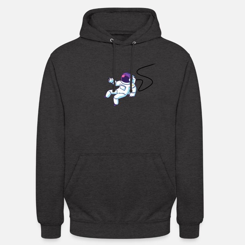 Astronaute de l'espace lointain - Sweat-shirt à capuche unisexe - charbon
