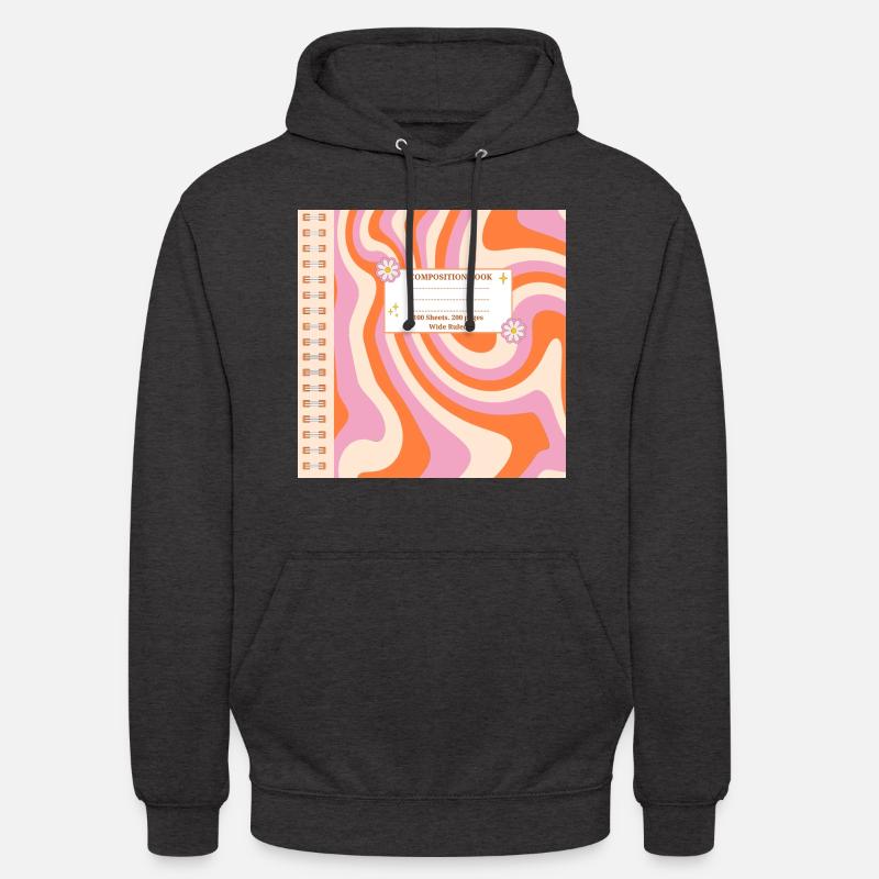 Composition Notebook Hippie Costume - Unisex Hoodie - charcoal grey