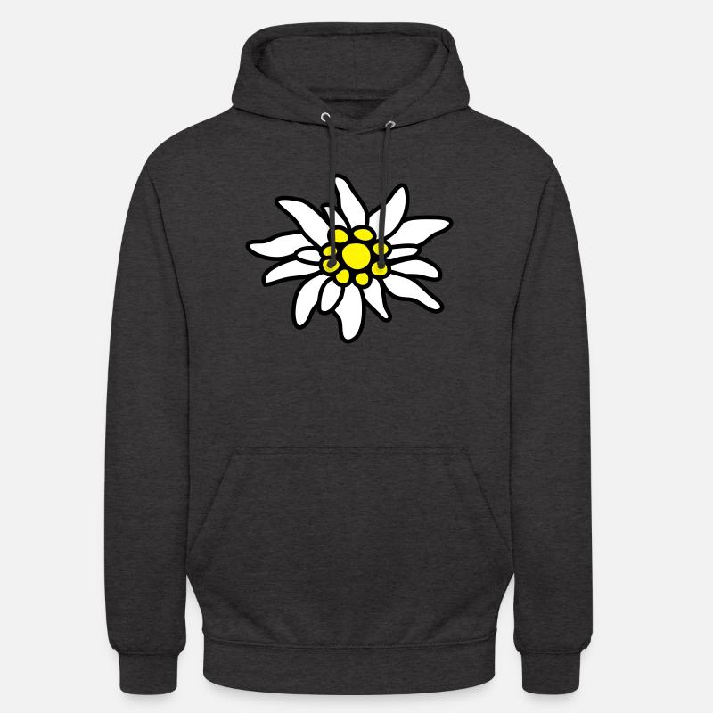 Edelweiß (c) - Sweat-shirt à capuche unisexe - charbon