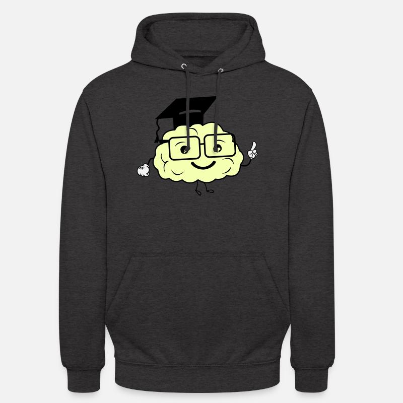 cerveau intelligent 02 - Sweat-shirt à capuche unisexe - charbon