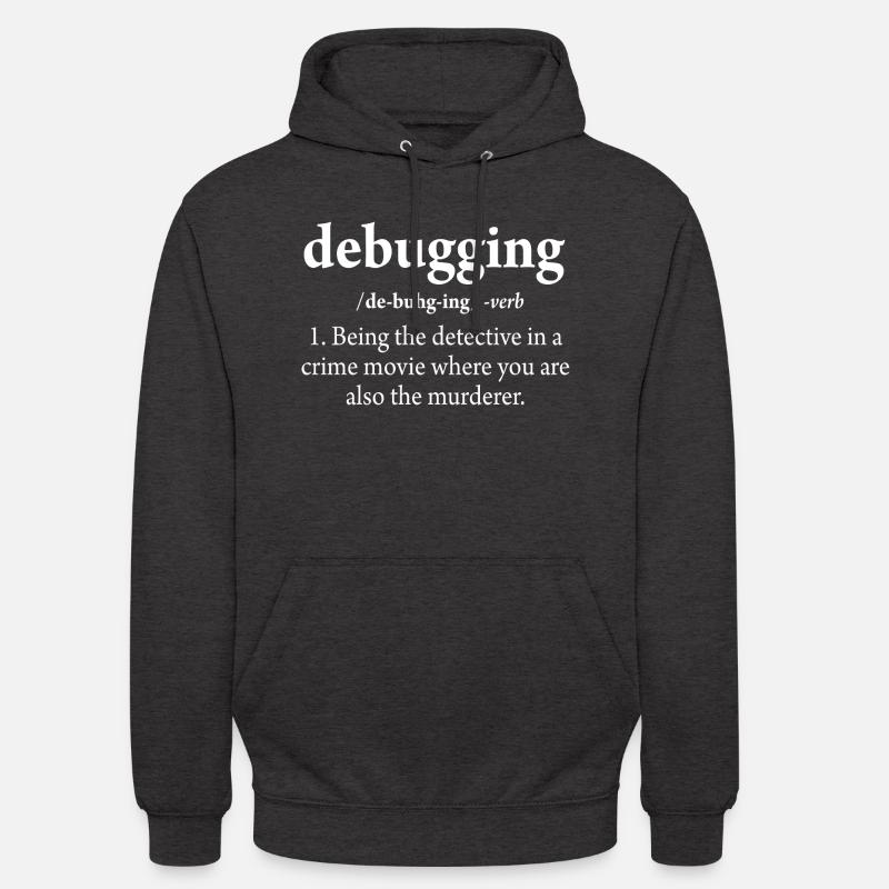 Debugging Definition Code Software Engineer - Unisex Hoodie - charcoal grey