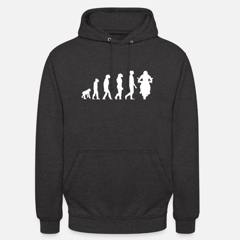 Motorcycle evolution - Unisex Hoodie - charcoal grey
