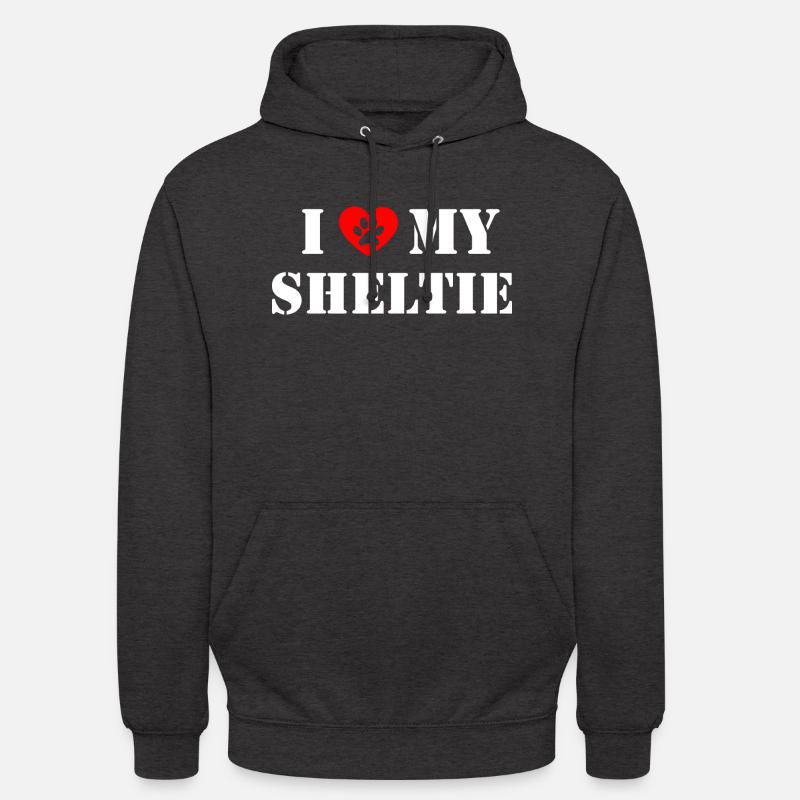 Chien - Sweat-shirt à capuche unisexe - charbon