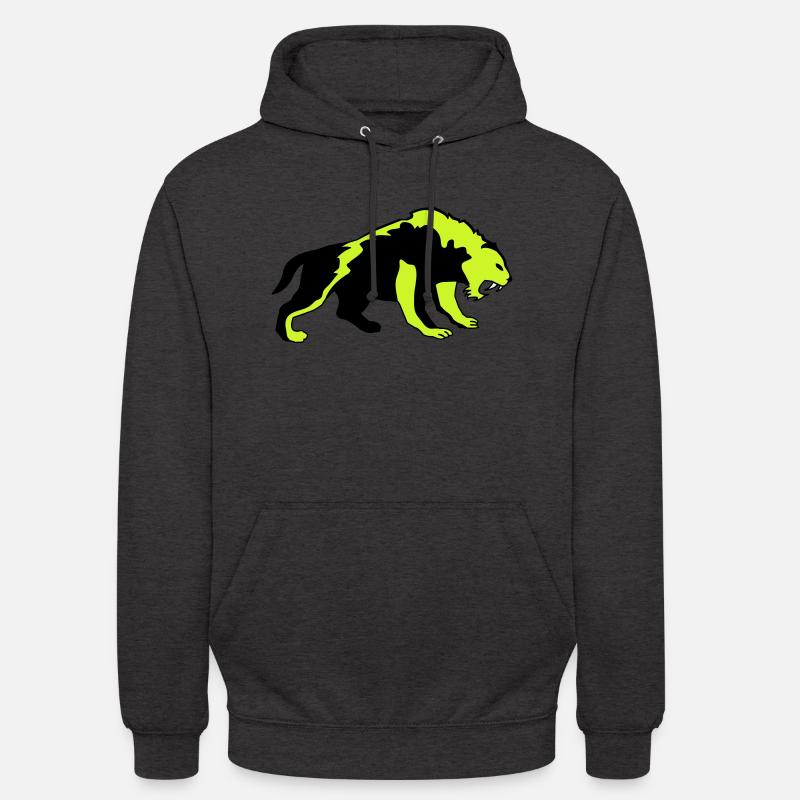 tigre 02 - Sweat-shirt à capuche unisexe - charbon