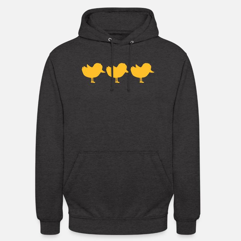 Équipe 3 Chicks Silhouette - Sweat-shirt à capuche unisexe - charbon