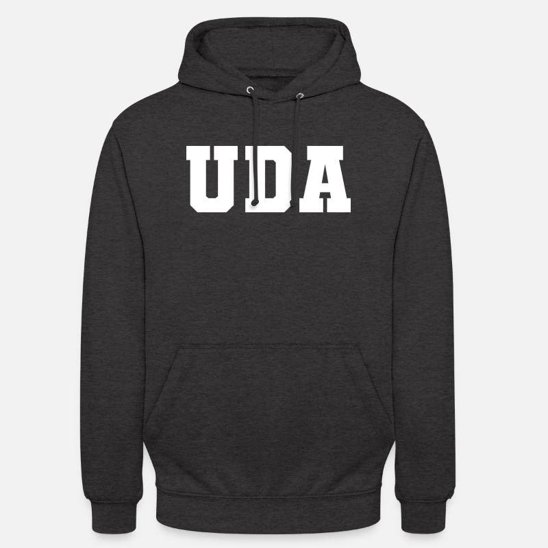 Nom - Uda - Sweat-shirt à capuche unisexe - charbon