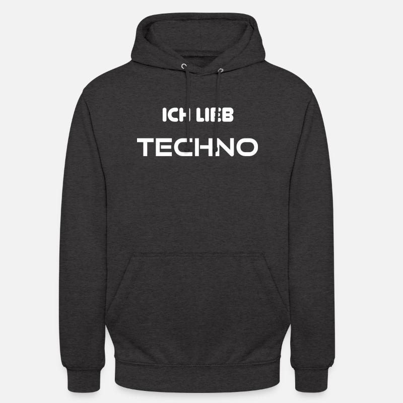 Ich lieb Techno - Unisex Hoodie - Anthrazit
