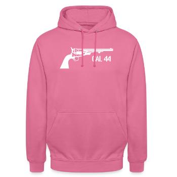 Black Cal 44 Pulver Revolver - Sportschießwaffen - Unisex Hoodie - Pink - Vorne - Alina (178cm) & Michal (187cm)