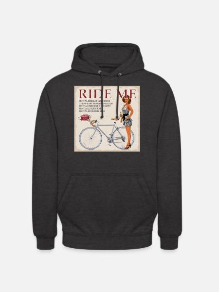 Ride Me - faire du vélo - Sweat-shirt à capuche unisexe - charbon