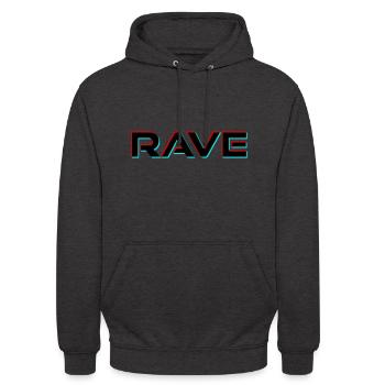 Rave - Unisex Hoodie - Anthrazit - Vorne - Alina (178cm) & Michal (187cm)