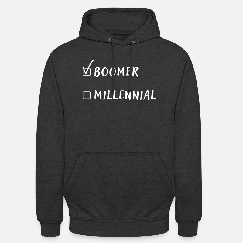 Millennial oder Boomer - Unisex Hoodie - Anthrazit