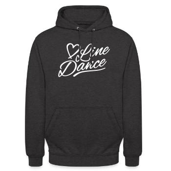 Love Line Dance Linedance Lover - Unisex Hoodie - Anthrazit - Vorne - Alina (178cm) & Michal (187cm)