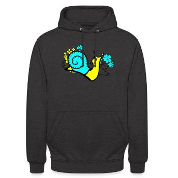 Schnecke - Unisex Hoodie - Anthrazit - Vorne - Alina (178cm) & Michal (187cm)