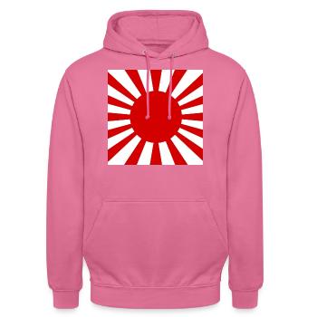 Rising Sun - Unisex Hoodie - pink - Front - Alina (178cm) & Michal (187cm)