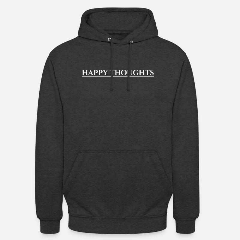 Pensées heureuses - Sweat-shirt à capuche unisexe - charbon