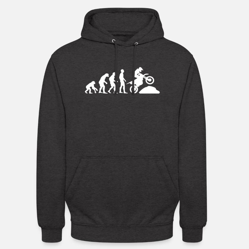 Motocross Evolution Design - Unisex Hoodie - charcoal grey