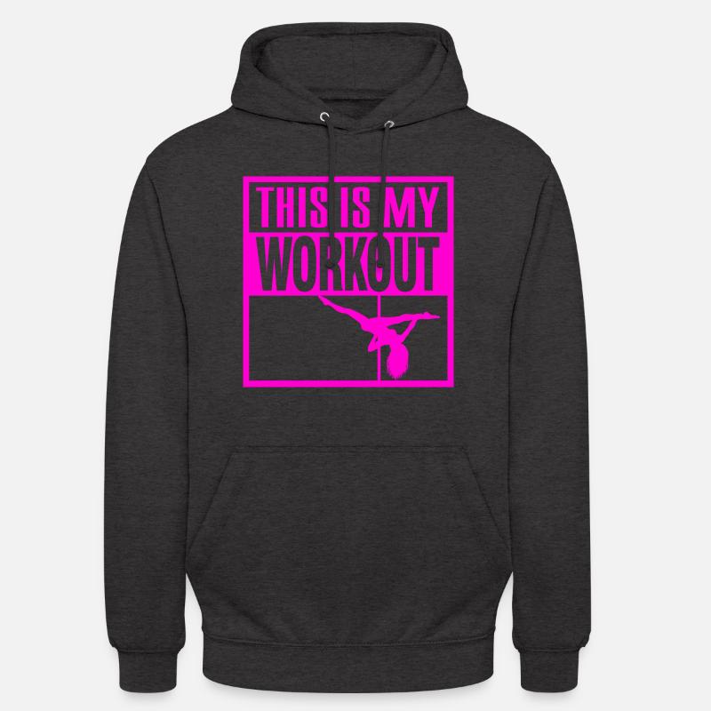 Pole dance pole workout dance - Sweat-shirt à capuche unisexe - charbon