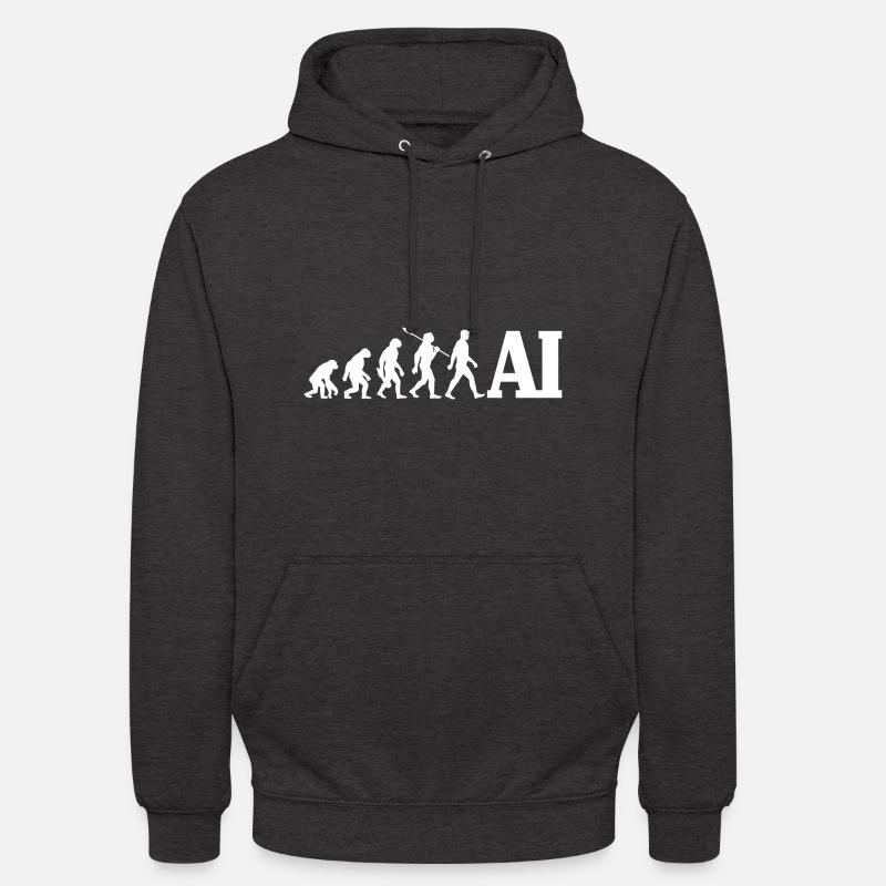 Evolution - Intelligence Artificielle - IA - Sweat-shirt à capuche unisexe - charbon