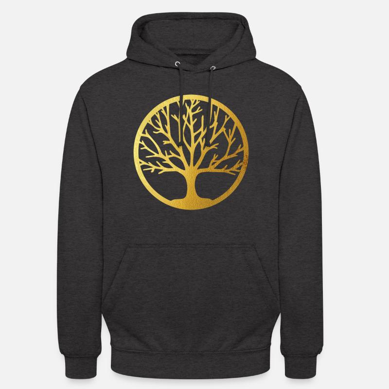 Baum des Lebens ,Lebensbaum,Graffiti,gold - Unisex Hoodie - Anthrazit