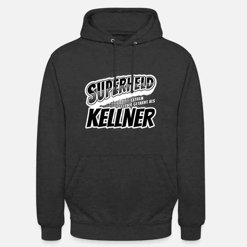 Superheld, clever getarnt als Kellner - Unisex Hoodie - Anthrazit